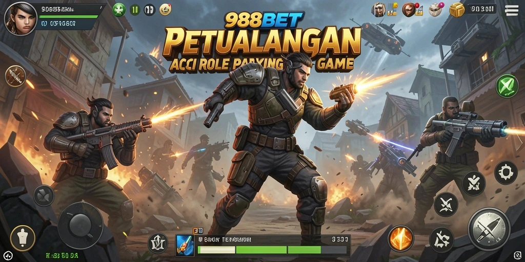 Tampilan gameplay yang menampilkan aksi seru dan karakter unik dalam 988BET.