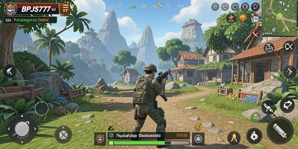 Screenshot gameplay BPJS777 yang menunjukkan petualangan di dunia terbuka.
