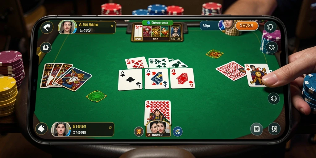 Tampilan gameplay Poker yang menegangkan dan menarik di EE789.