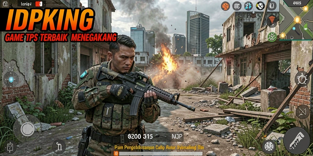 Screenshot gameplay <strong>IDPKING</strong> menunjukkan aksi tembak-menembak yang mendebarkan.