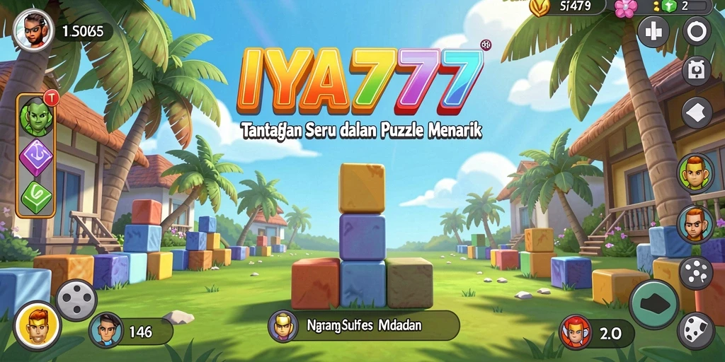 Tampilan utama gameplay IYA777 dengan tantangan puzzle seru.