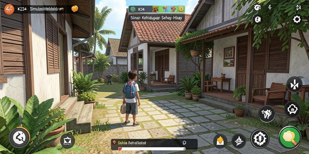 Screenshot gameplay K234 yang menunjukkan berbagai skenario menarik.