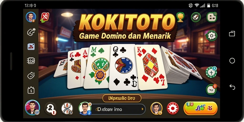 Screenshot gameplay KOKITOTO yang menunjukkan suasana bermain Domino.