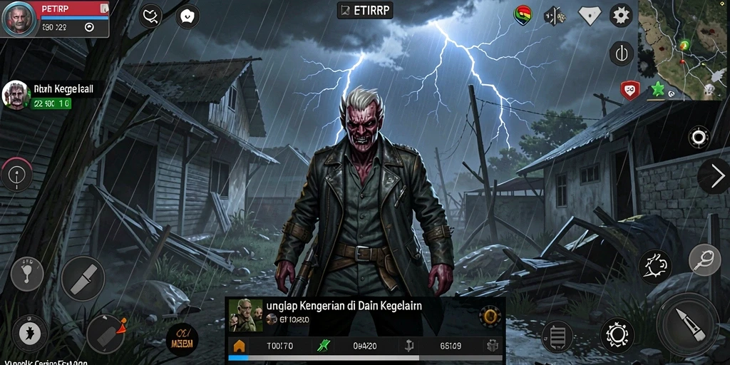 Tangkapan layar gameplay PETIRRP yang menegangkan saat menjelajahi kegelapan.