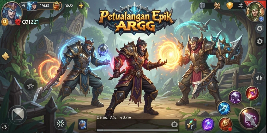 Tampilan menarik dari gameplay ARPG QQ1221 yang penuh aksi.