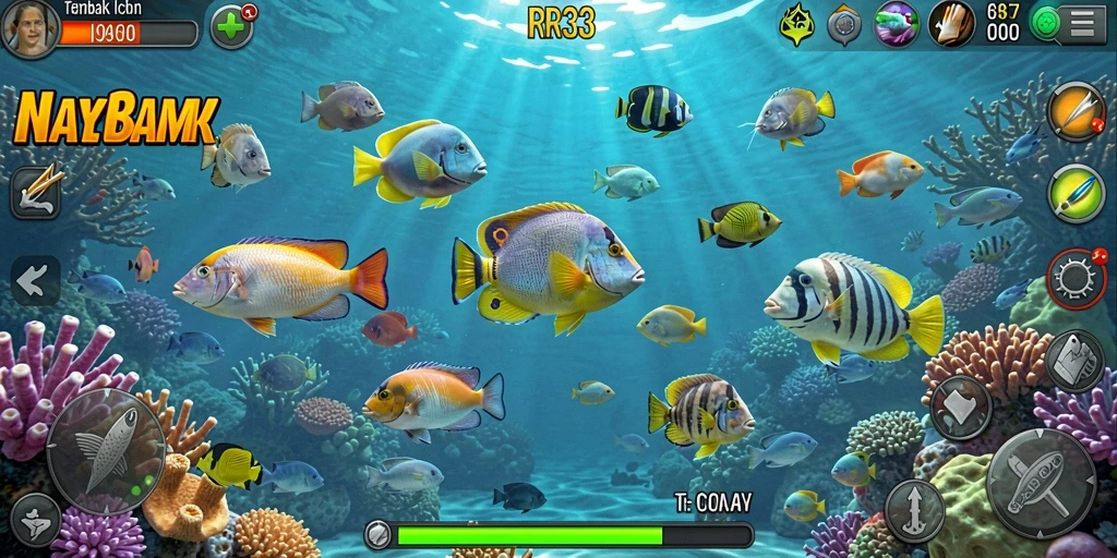 Tampilan gameplay RR33 yang mendebarkan saat menembak ikan.