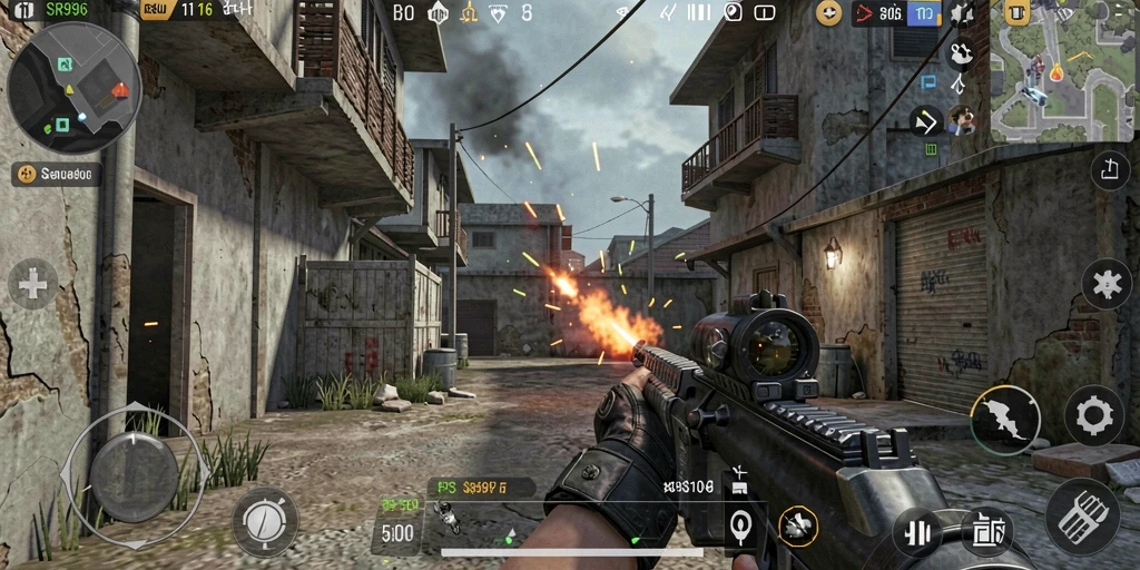 Tampilan seru dari gameplay SR996 yang mendebarkan.
